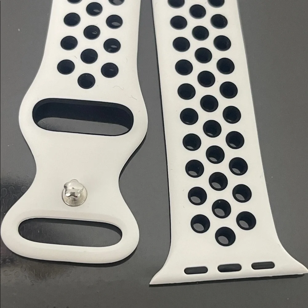 White and Black Smartwatch Band